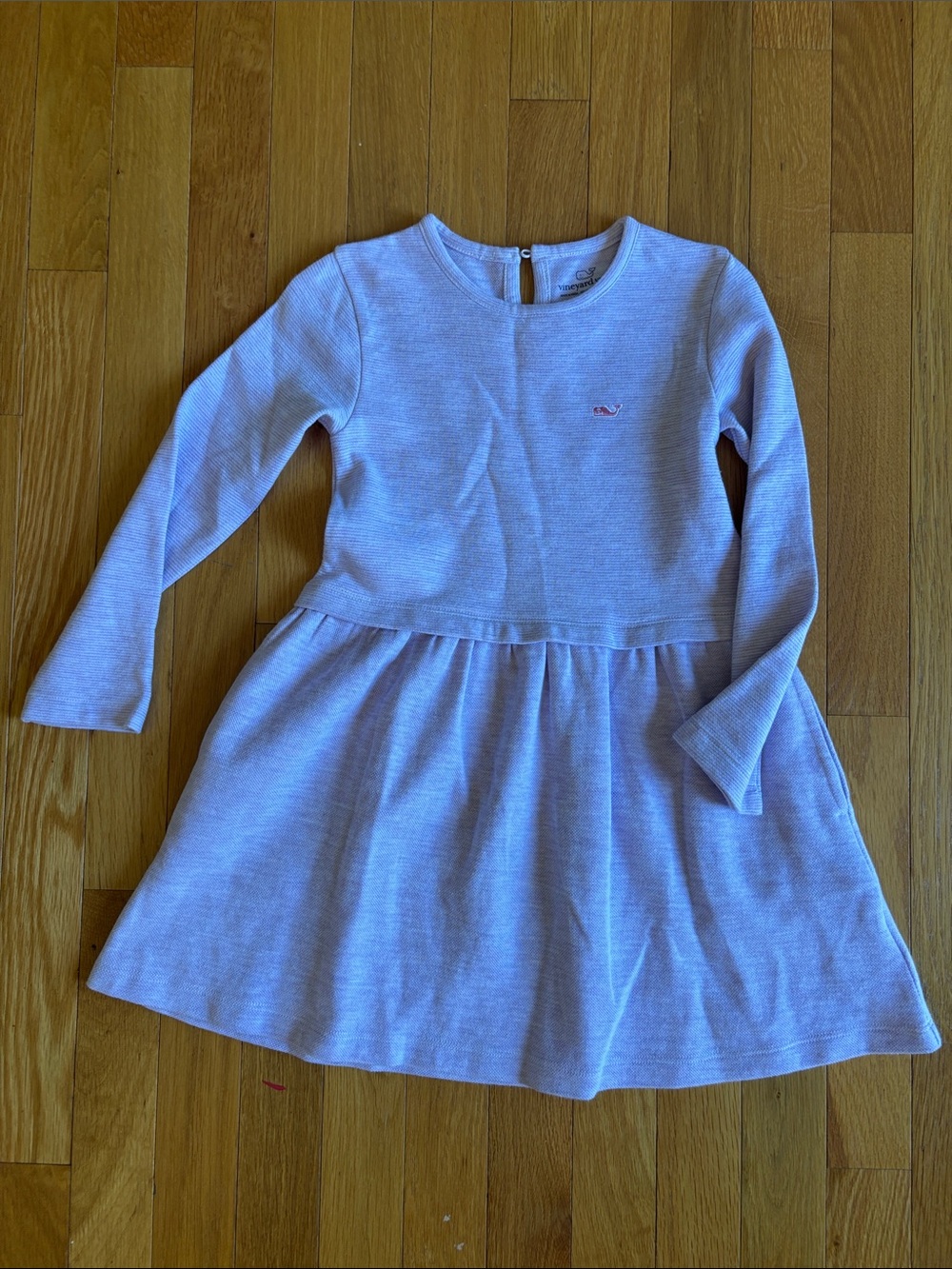 Vineyard Vines Girls' Long-Sleeve Lavender Knit Dress